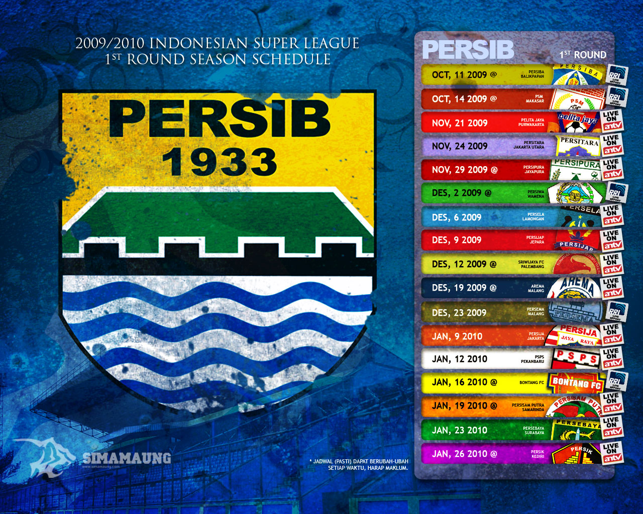 Persib Bandung Berita Online Simamaungcom Wallpaper Jadwal