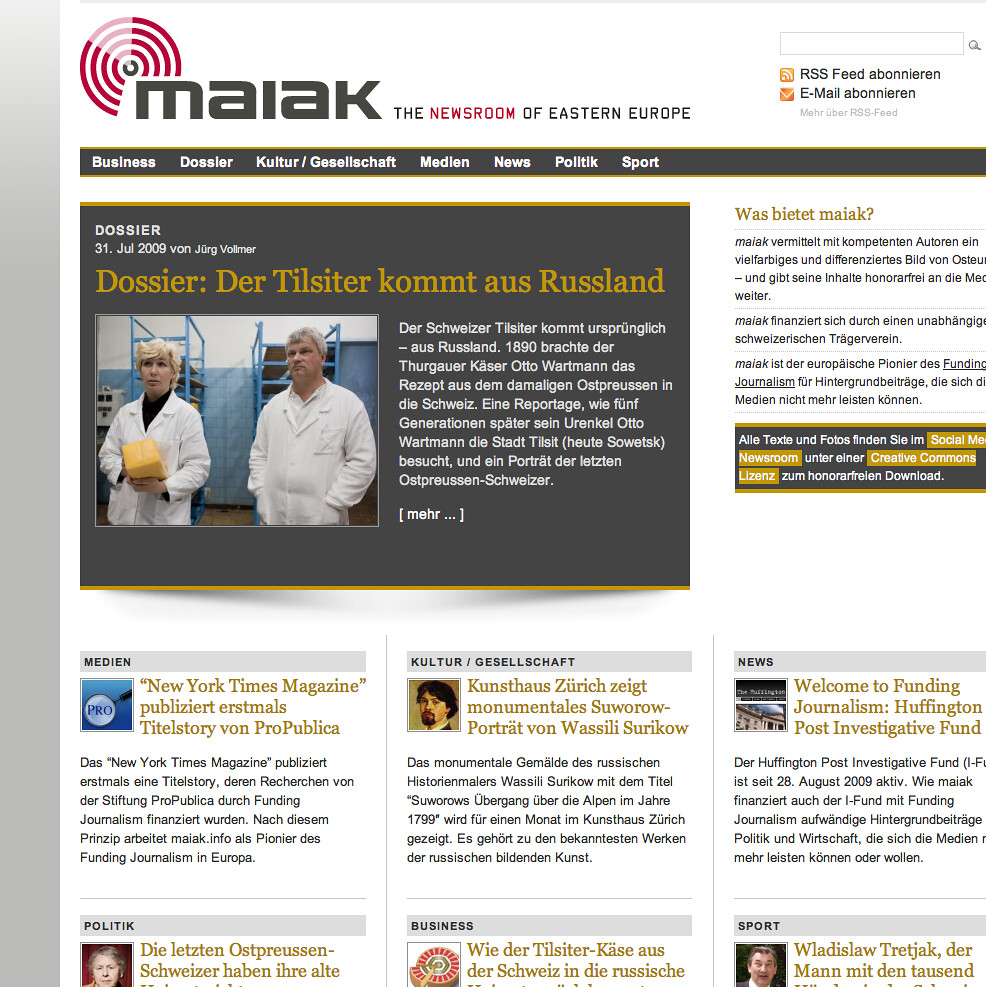 : maiak, altes Design bis August 2009