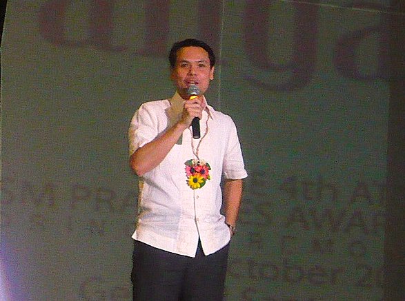 DOT Secretary Ace Durano at the Awards Night of the Best Tourism Practices Awards during the 10th ATOP National Convention.