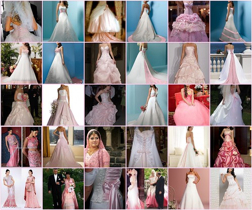 Why not use a color for your wedding gown pink is feminine and a light