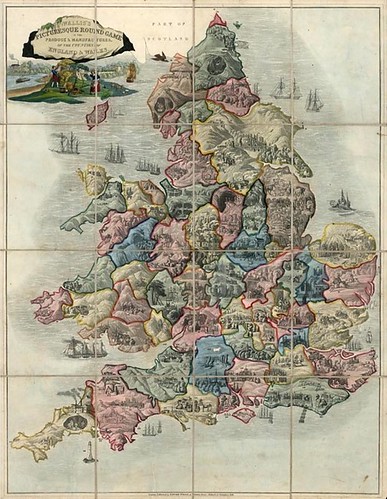 Wallis’s Picturesque Round Game of the Produce & Manufactures of the Counties of England & Wales (raremaps)