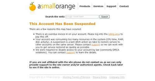 ASO account suspended
