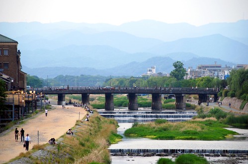 the kamo river, kyoto