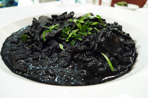 Bocca di Lupo black risotto of cuttlefish. 'Mains':