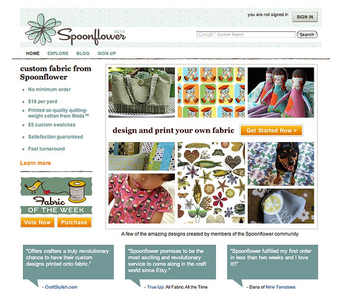 Spoonflower Website