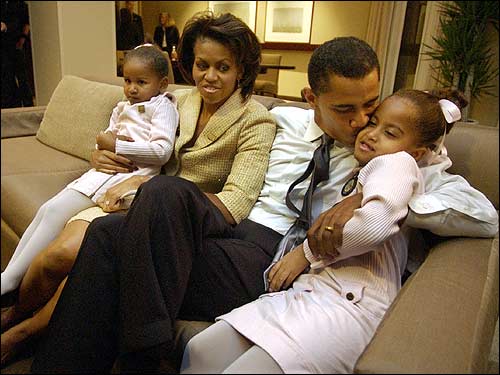 Barack Obama Family by darney53@sbcglobal.net.