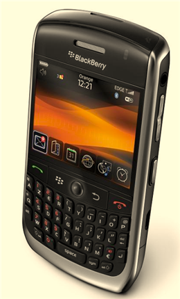 blackberry curve 8900 face