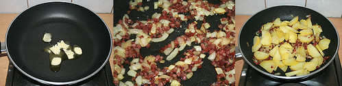 06 - Zwiebeln, Speck und Kartoffeln anbraten