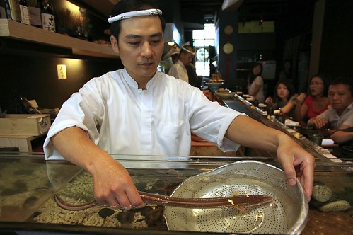 日本星鰻壽司現場料理