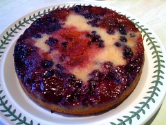 apricot and blueberry upside down cake