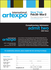 EntradaCortesia / Complimentary Admission - Artexpo New York 2009