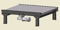 Heavy Duty 2,500 lbs Capacity Powered Roller Conveyor