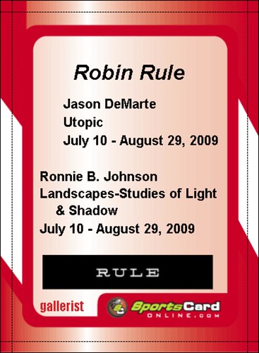 baseball cards back. robin rule aseball card