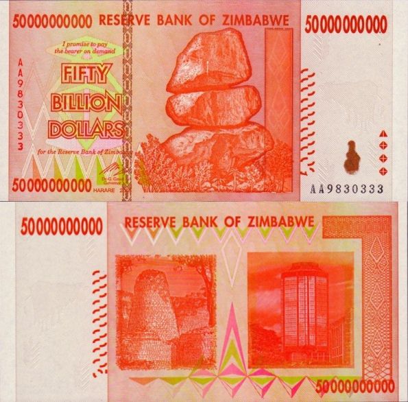 50 miliárd dolárov Zimbabwe 2008