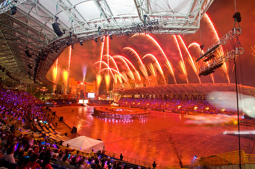 2009 Summer Deaflympics Opening Rehearsal Fireworks 聽奧開幕預演煙火