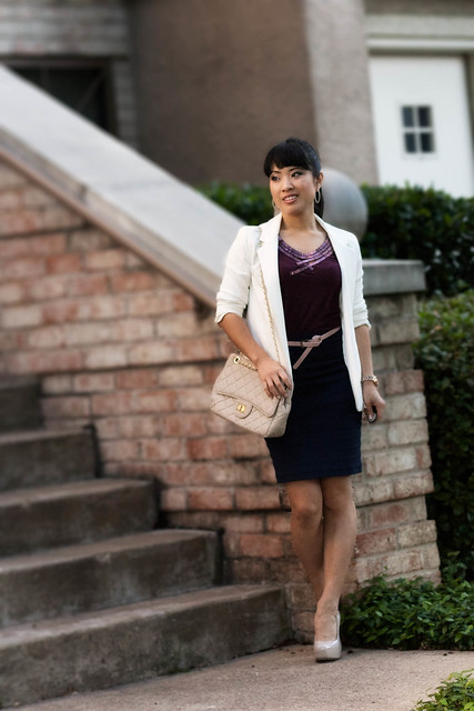 urban outfitters silence noise white boyfriend blazer express bandage skirt pink skinny belt sole society marco santi dash nude pumps yesstyle quilted beige purse