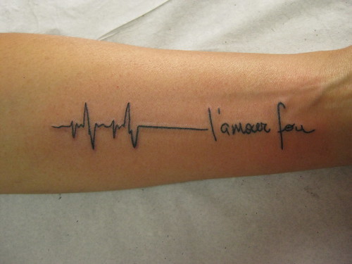 mi amor tattoos. Tattoo ECG tatuagem L#39;amour