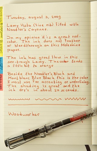 Noodler's - Cayenne - Ink Review — Duck's Doodles
