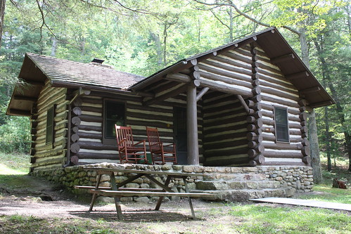 Lodging is available in cabins crafted by the Civilian Conservation Corps. 