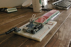Arduino Duemilanove with 96×16 LED Matrix Cascade