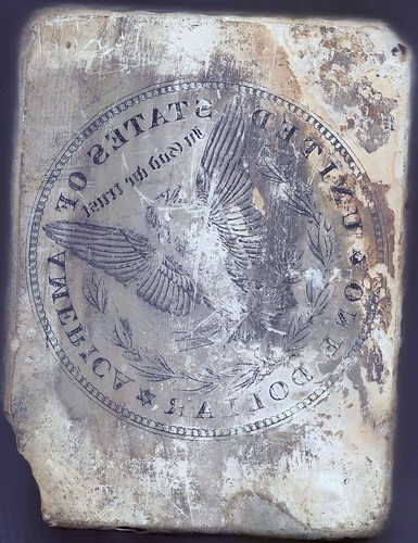 Morgan Dollar reverse on stone