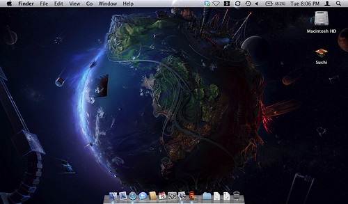 My HP Mini w/ OS X Desktop