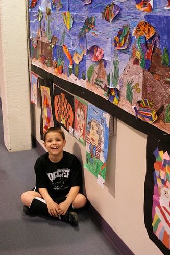 Jack with his artwork