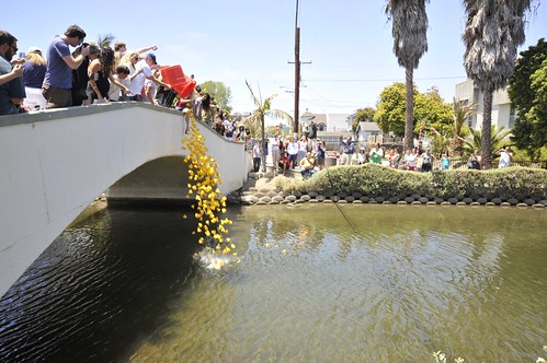 Venice Canals 4th of July Boat Parade Rubber Ducky Race