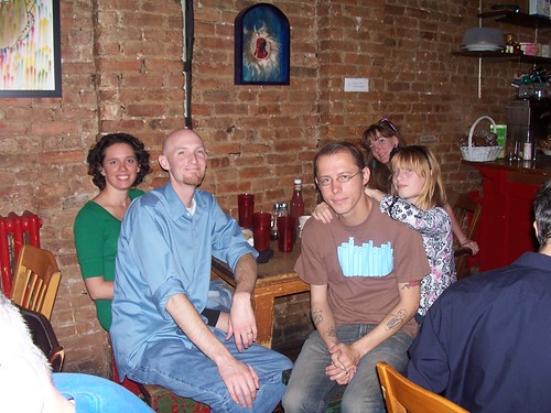 me, baldman, andy, ariel and erica at bliss in williamsburg