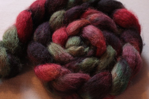 Hand-dyed brown BFL