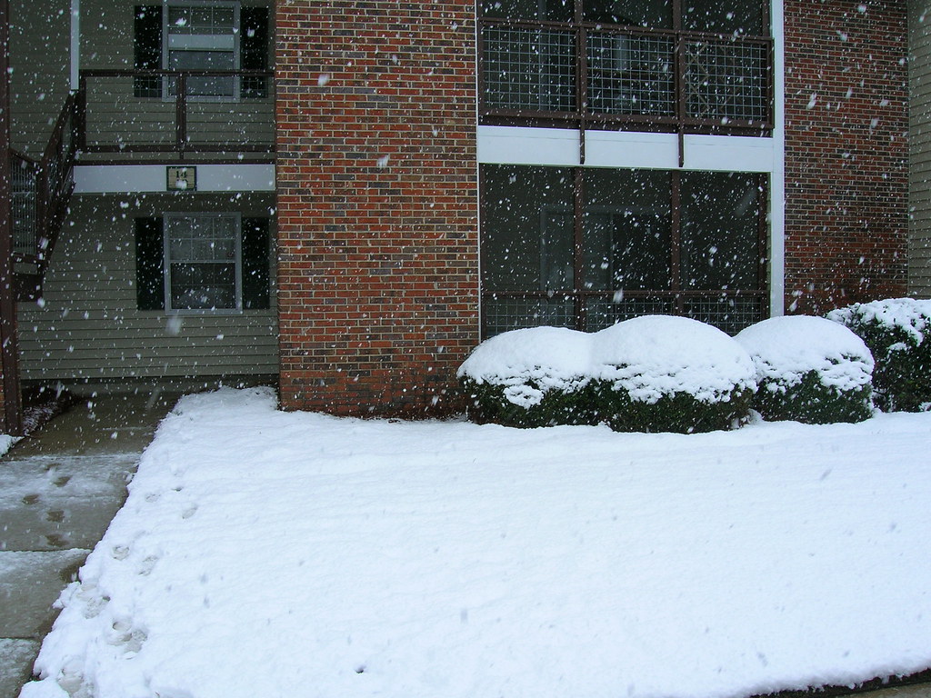 My apartment in the snow.