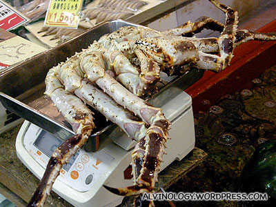 Some rich person just bought a live Japanese king crab