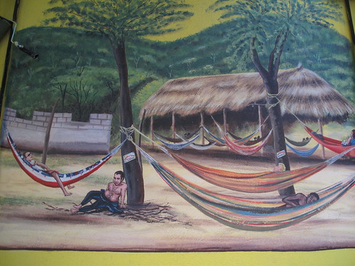 The hammocks on the safari.