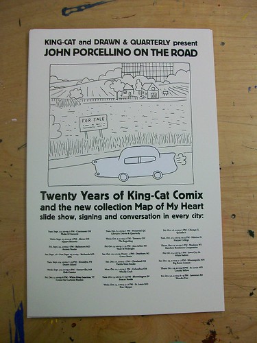 John Porcellino Book Tour Poster!