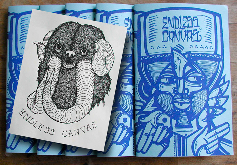 Endless Canvas Zine Issue 1 - Limited Edition Ras Terms Screen Print and Swampy Poster. 