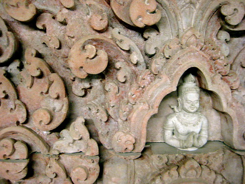 Detail of relief at Cambodian Association of Illinois headquarters in Chicago.