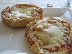 English muffin with cheese