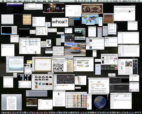 Mac OS X open 75 windows