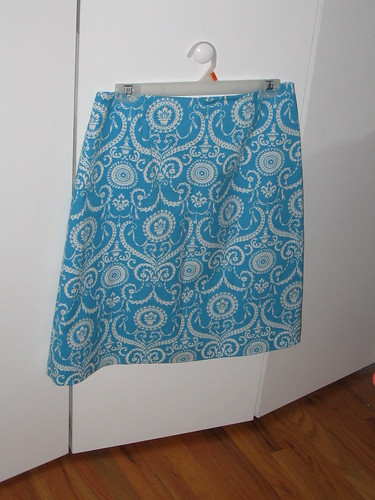 blue a-line skirt