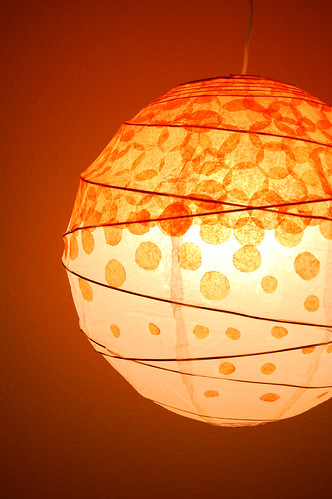 dotted tissue paper lantern