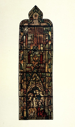 012- La Natividad- parte superior del vitral oriental del pasillo norte- York siglo XIV