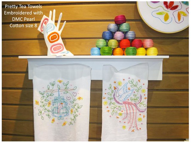 Pearl Cotton Display tea towels
