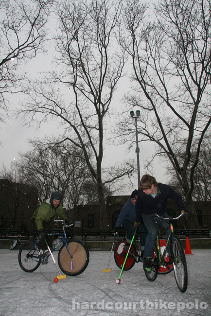 hardcourt bike polo paul johnny lief nyc snow