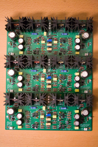 three channels of beta 22 boards
