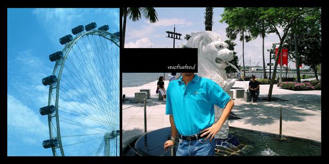 me-with-the-mini-merlion-statue-Singapore-Flyer