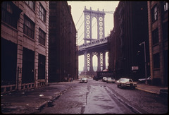 Manhattan Bridge Tower in Brooklyn, New York C...
