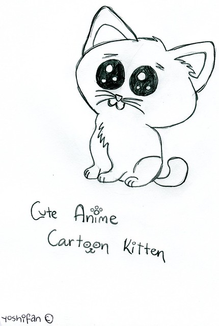 This is a very cute anime cartoon kitten of my version so plz comment wat u 