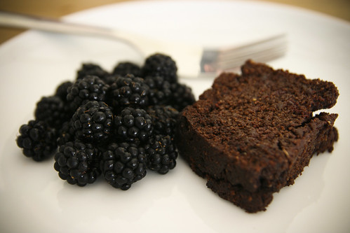 Chocolate Beetroot Cake with Blackberries