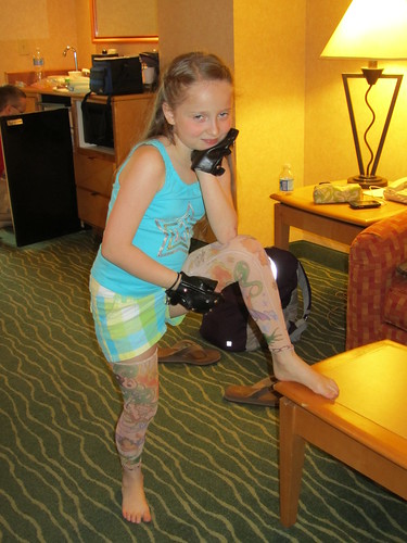 is 9 years old too young to have tattooed legs?
