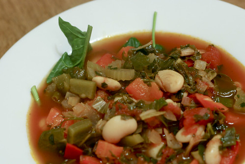Minestrone Soup with Butter Beans